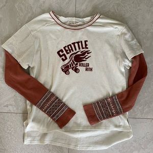 Free People Seattle Roller Rink Thermal Top